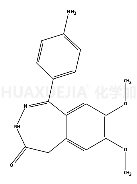 1-(4-氨基苯基)-3,5-二氢-7,8-二甲氧基-4H-2,3-苯并二氮杂-4-酮