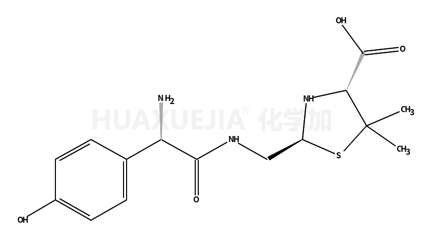4-噻唑烷羧酸,2-[[[(2R)-氨基(4-羟基苯基)乙酰基]氨基]甲基]-5,5-二甲基-,(2R,4S)-