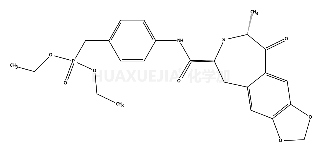 (2R,4S)-(-)-N-[4-(二乙氧基磷基甲基)苯基]-4-甲基-7,8-(甲二氧基)-5-羰基-1,2,4,5-四氢-3-苯并噻庚英-2-甲酰胺
