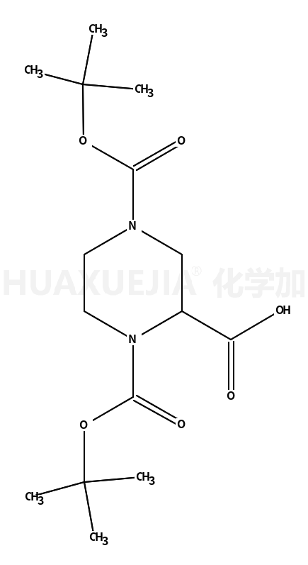 1,4-双(N-Boc)哌嗪-2-甲酸