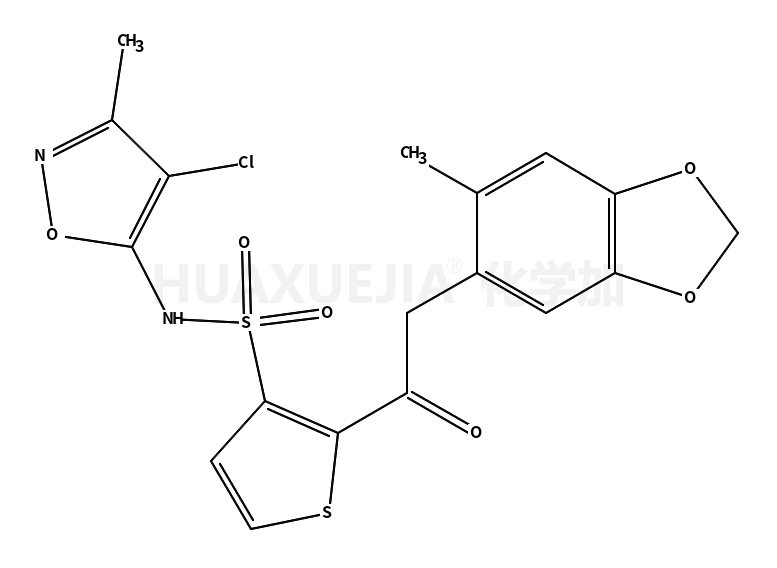 N-(4-氯-3-甲基-5-异恶唑基)-2-[(2-甲基-4,5-亚甲二氧基苯基)乙酰]噻吩-3-磺酰胺
