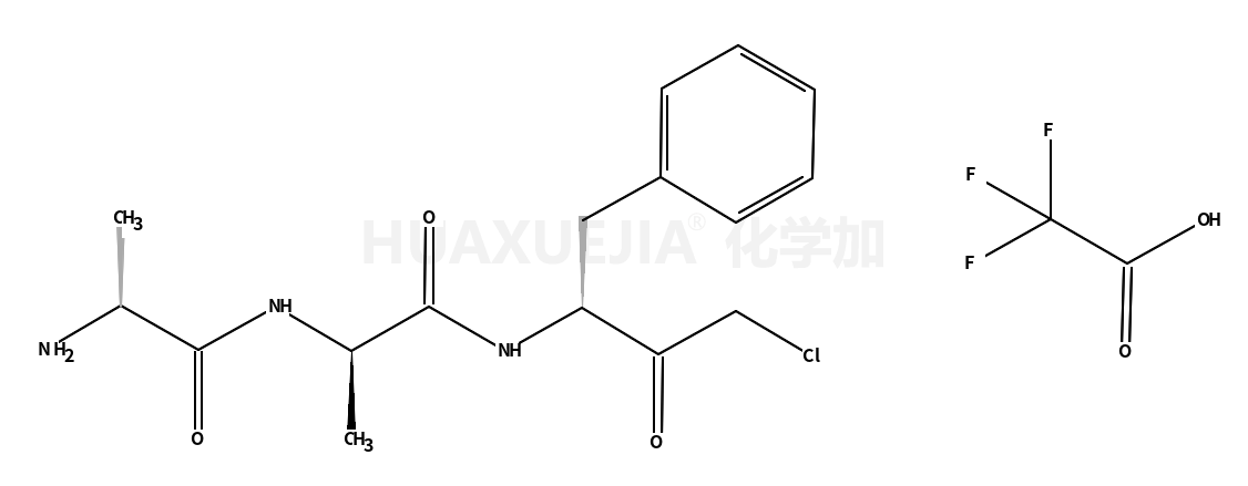 ALA-ALA-PHE-CMK(L-ALANYL-L-ALANYL-L-PHENYLALANYL)CHLOROMETHANE TRIFLUOROACETATEH-AAF-CMK, TFAH-ALA-ALA-PHE-CMK TFAH-ALA-ALA-PHE-CHLOROMETHYLKETONE TFAAAF-CMK TRIFLUOROACETATEAAF-CMK TFAALA-ALA-PHE-CH2CL TRIFLUOROACETATEALA-ALA-PHE-CHLOROMETHYLKETO