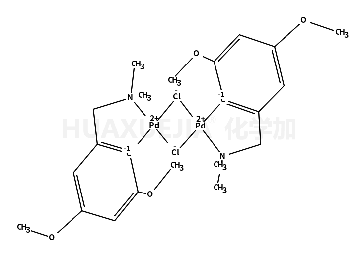 二-μ-氯代双[2-[(二甲基氨基)甲基]-4,6-二甲氧基苯基-C,N]二钯(II)