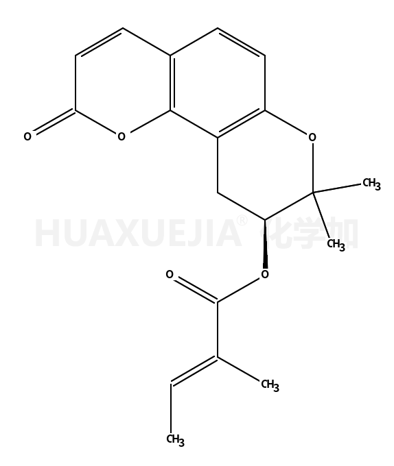(9R)-8,8-二甲基-2-氧代-9,10-二氢-2H,8H-吡喃并[2,3-f]苯并吡喃-9-基(2Z)-2-甲基-2-丁烯酸酯