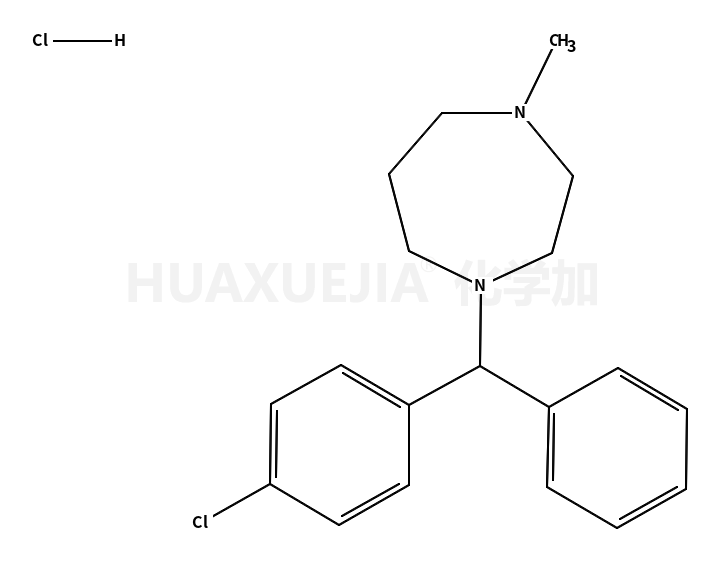 1-[p-氯二苯基甲基]-4-甲基-1,4-二氮杂环庚烷 双盐酸盐