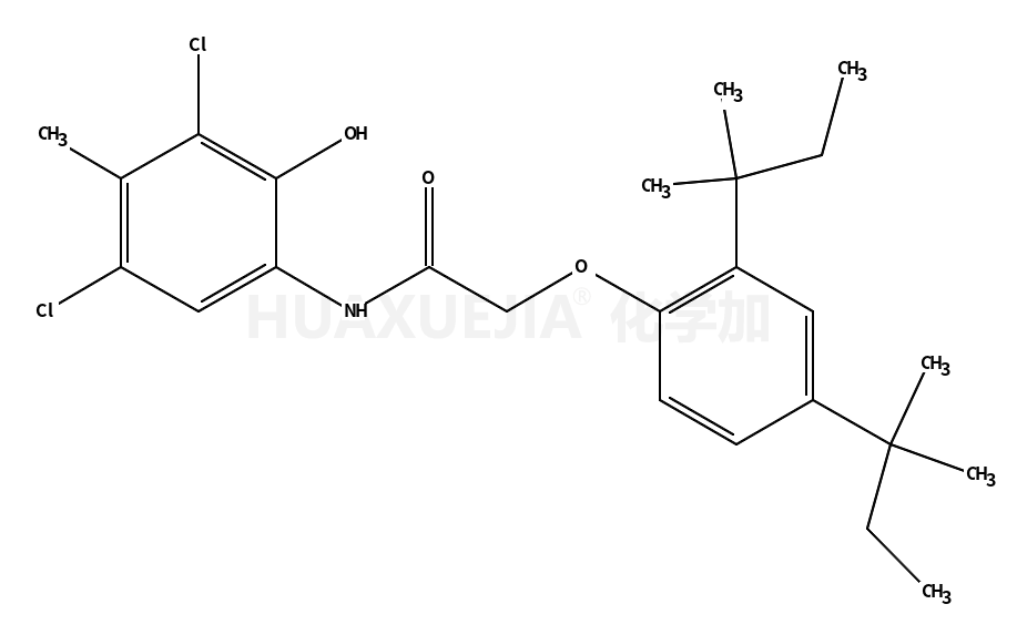 2-(2,4-二-1,1-二甲基丙基苯氧基乙酰氨基)-4,6-二氯-5-甲基苯酚