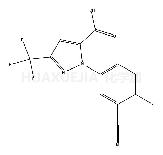 1-(4-氟-3-氰基)苯基-3-三氟甲基-5-羧基吡唑