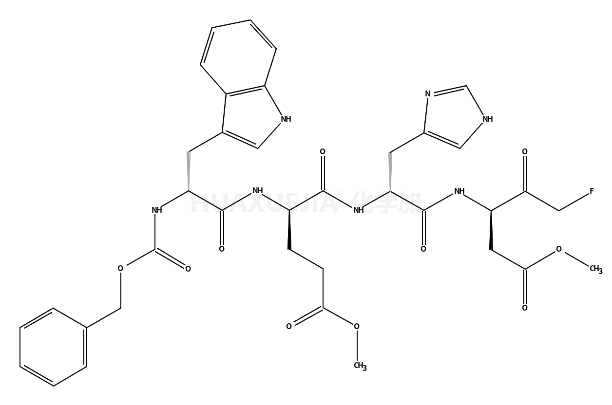 methyl (4S)-5-[[(2S)-1-[[(3S)-5-fluoro-1-methoxy-1,4-dioxopentan-3-yl]amino]-3-(1H-imidazol-5-yl)-1-oxopropan-2-yl]amino]-4-[[(2S)-3-(1H-indol-3-yl)-2-(phenylmethoxycarbonylamino)propanoyl]amino]-5-oxopentanoate