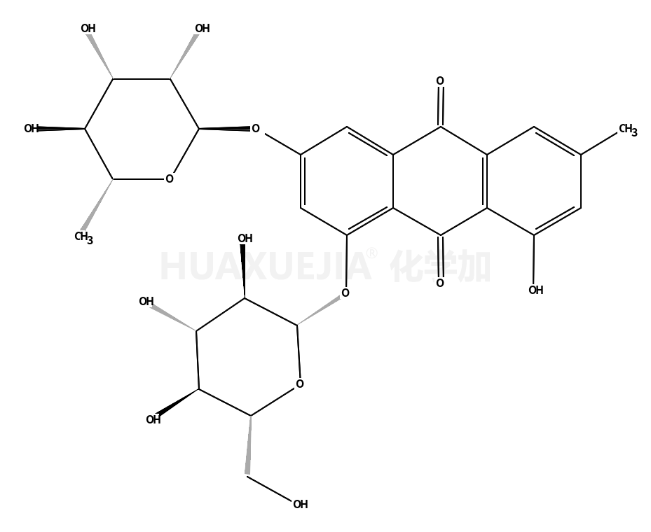 3-[(6-Deoxy-α-L-mannopyranosyl)oxy]-8-hydroxy-6-methyl-9,10-dioxo -9,10-dihydro-1-anthracenyl β-D-glucopyranoside