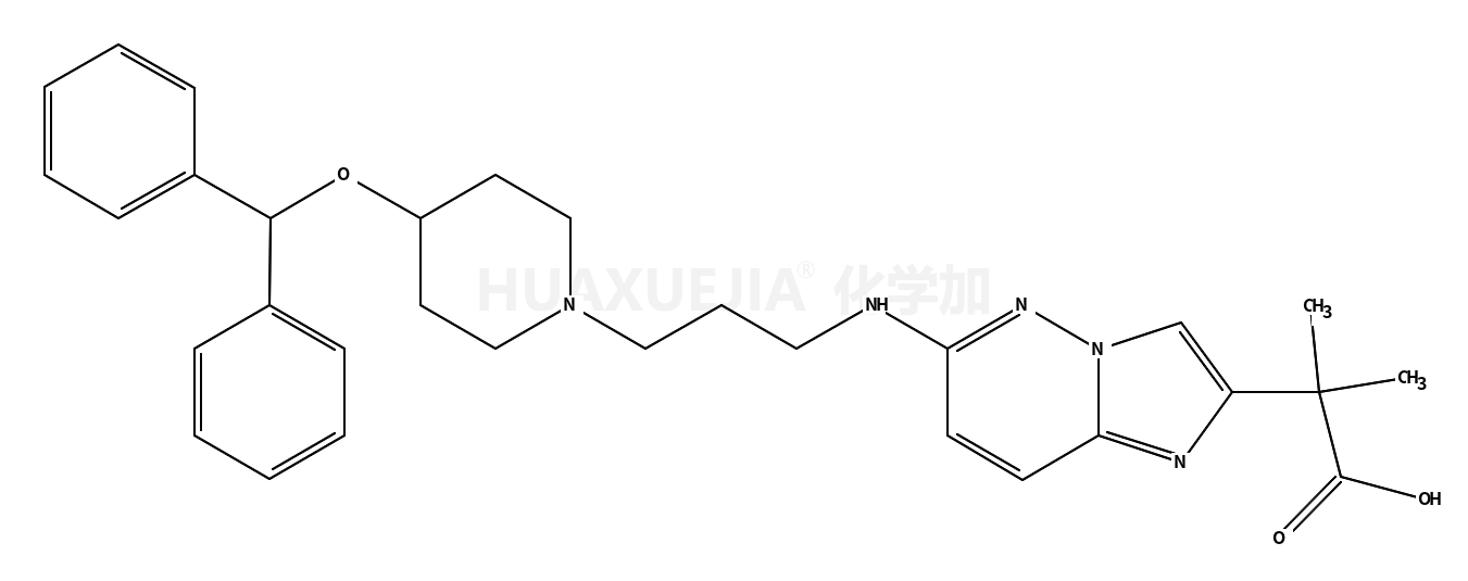 2-[6-[3-(4-benzhydryloxypiperidin-1-yl)propylamino]imidazo[1,2-b]pyridazin-2-yl]-2-methylpropanoic acid