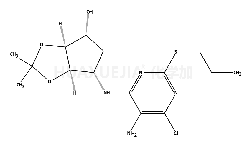 (3aR,4S,6R,6aS)-6-(5-胺基-6-氯-2-丙硫基-4-吡啶基)氨基四氢-2,2-二甲基-4H-环戊烯并-1,3-二氧杂环戊烷-4-醇