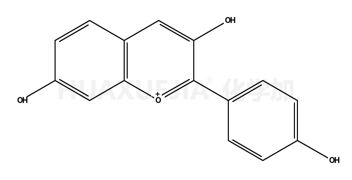 2-(4-hydroxyphenyl)chromenylium-3,7-diol