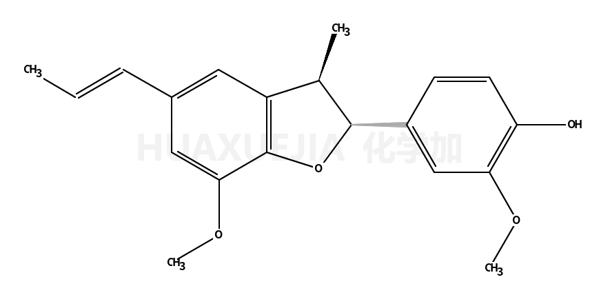 2-Methoxy-4-{(2S,3S)-7-methoxy-3-methyl-5-[(1E)-1-propen-1-yl]-2, 3-dihydro-1-benzofuran-2-yl}phenol
