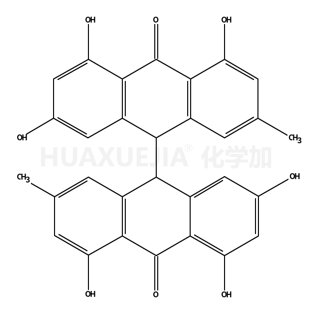 (meso+racem) 1,1',3,3',9,9'-Hexahydroxy-7,7'-dimethylbianthraquinoyl