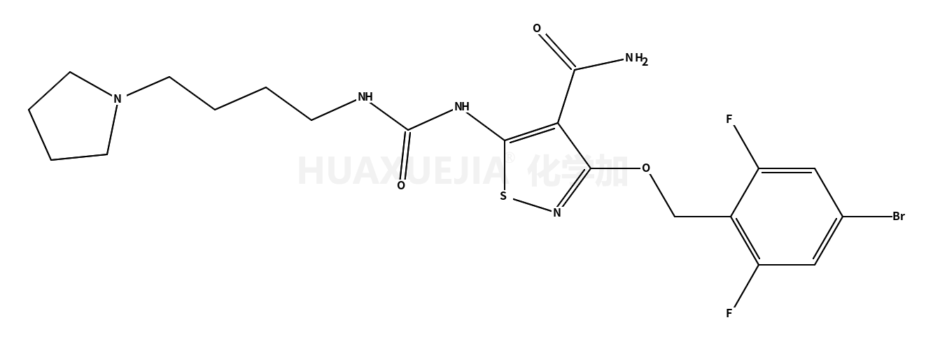 3-[(4-溴-2,6-二氟芐基)氧基]-5-[3-[4-(吡咯烷-1-基)丁基]脲基]異噻唑-4-甲酰胺