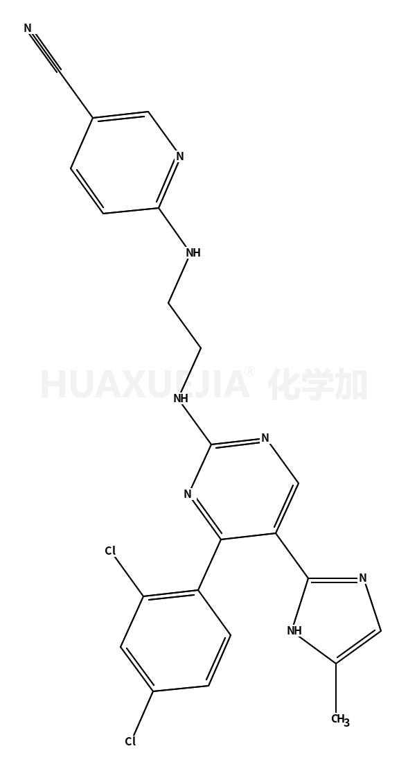 6-[[2-[[4-(2,4-二氯苯基)-5-(5-甲基-1H-咪唑-2-基)-2-嘧啶]氨基]乙基]氨基]-3-吡啶甲腈