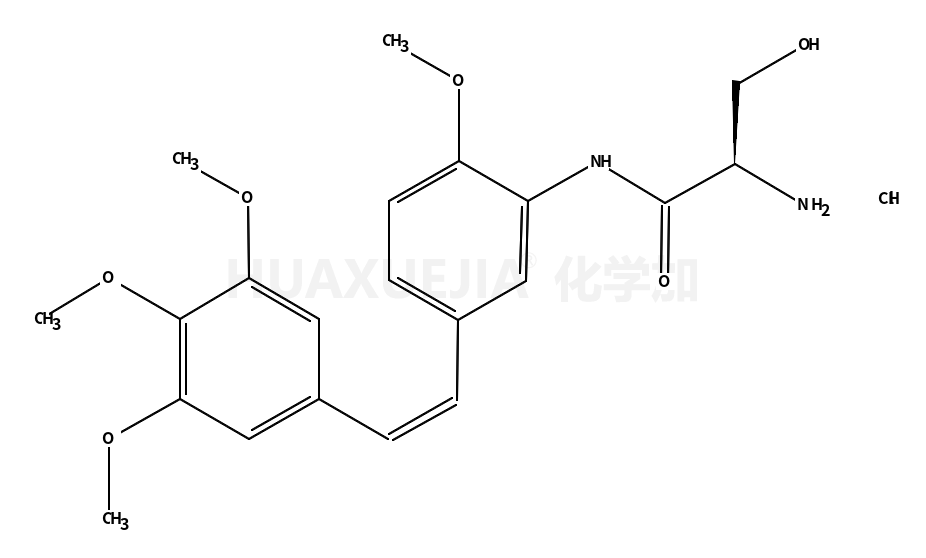 2-amino-3-hydroxy-N-[2-methoxy-5-[2-(3,4,5-trimethoxyphenyl)ethenyl]phenyl]propanamide,hydrochloride