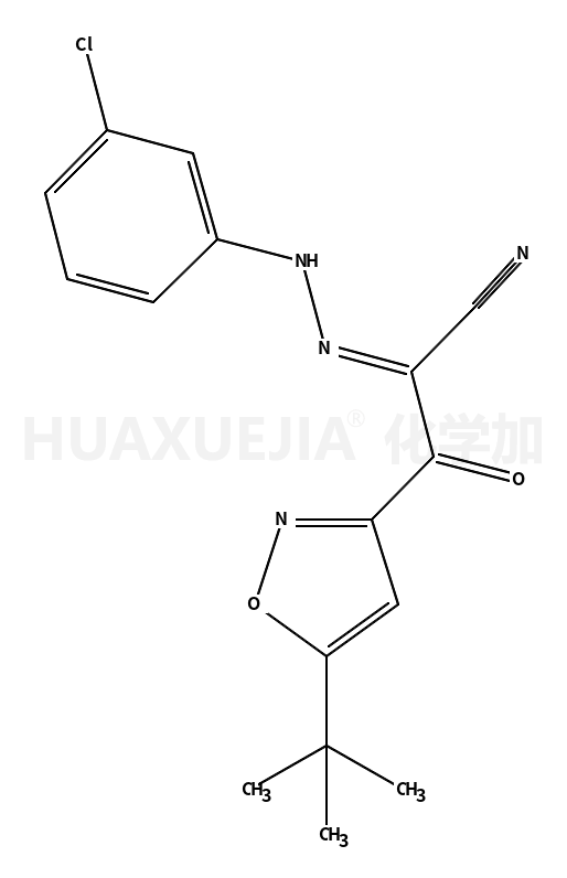 3-​Isoxazolepropanenitr​ile, α-​[2-​(3-​chlorophenyl)​hydrazinylidene]​-​5-​(1,​1-​dimethylethyl)​-​β-​oxo-