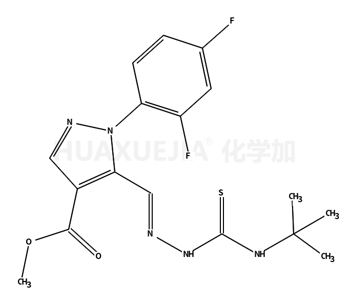 Methyl 1-(2,4-difluorophenyl)-5-[(E)-{[(2-methyl-2-propanyl)carba mothioyl]hydrazono}methyl]-1H-pyrazole-4-carboxylate