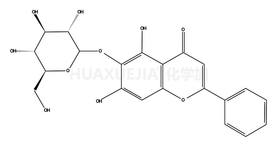 5,7-dihydroxy-2-phenyl-6-[3,4,5-trihydroxy-6-(hydroxymethyl)oxan-2-yl]oxychromen-4-one
