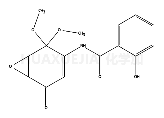 N-(5,5-dimethoxy-2-oxo-7-oxabicyclo[4.1.0]hept-3-en-4-yl)-2-hydroxybenzamide