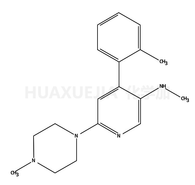 N-甲基-4-(2-甲基苯基)-6-(4-甲基-1-哌嗪基)-3-吡啶胺