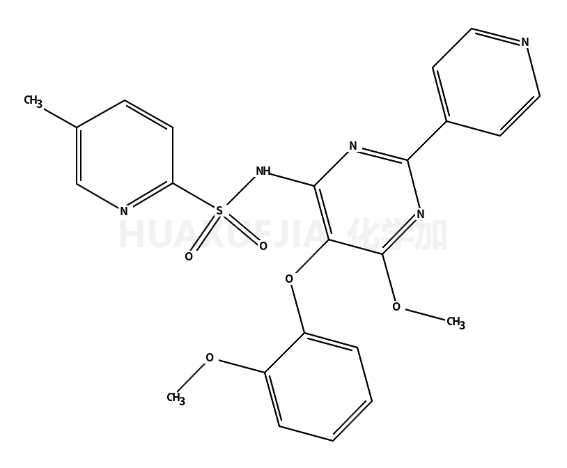 N-[6-甲氧基-5-(2-甲氧基苯氧基)-2-(4-吡啶基)-4-嘧啶基]-5-甲基吡啶-2-磺酰胺