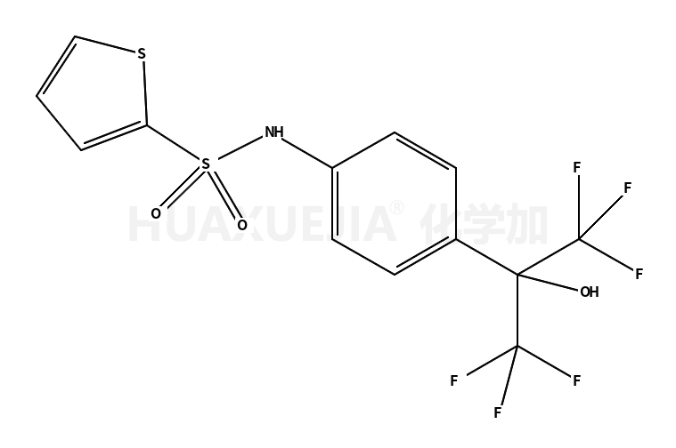 N-[4-(1,1,1,3,3,3-hexafluoro-2-hydroxypropan-2-yl)phenyl]thiophene-2-sulfonamide