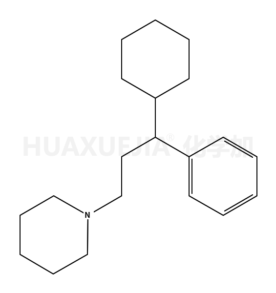 1-(3-cyclohexyl-3-phenylpropyl)piperidine