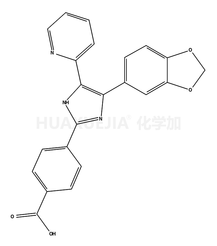 4-(4-(苯并[d][1,3]二氧代l-5-基)-5-(吡啶-2-基)-1H-咪唑-2-基)苯甲酸