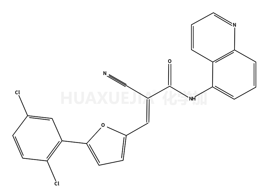 2-氰基-3-[5-(2,5-二氯苯基)-2-呋喃基]-N-5-喹啉基-2-丙烯酰胺