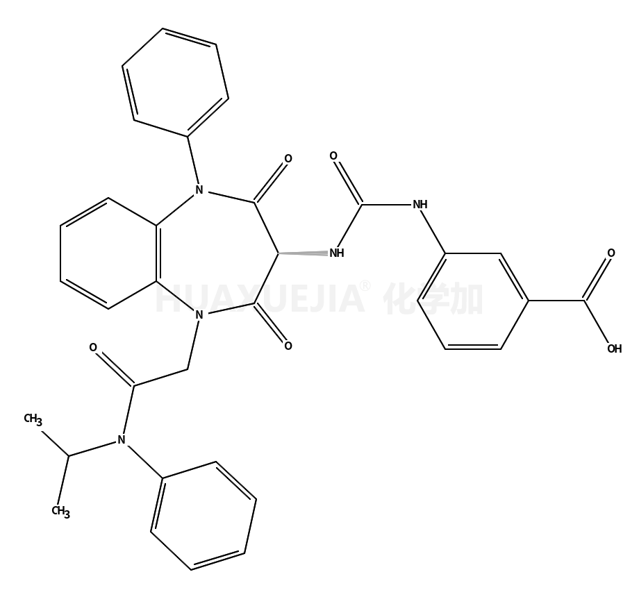 3-[[(3S)-2,4-dioxo-1-[2-oxo-2-(N-propan-2-ylanilino)ethyl]-5-phenyl-1,5-benzodiazepin-3-yl]carbamoylamino]benzoic acid