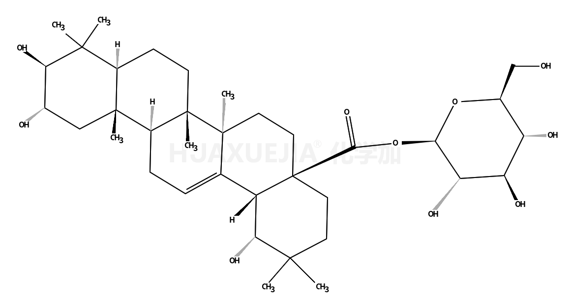 [(2S,3R,4S,5S,6R)-3,4,5-trihydroxy-6-(hydroxymethyl)oxan-2-yl] (4aS,6aR,6aS,6bR,10S,11S,12aS,14bR)-10,11-dihydroxy-12a-(hydroxymethyl)-2,2,6a,6b,9,9-hexamethyl-1,3,4,5,6,6a,7,8,8a,10,11,12,13,14b-tetradecahydropicene-4a-carboxylate