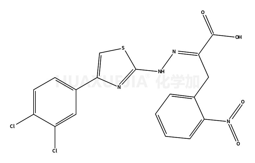 2-[[4-(3,4-dichlorophenyl)-4,5-dihydro-1,3-thiazol-2-yl]hydrazinylidene]-3-[2-(dihydroxyamino)phenyl]propanoic acid
