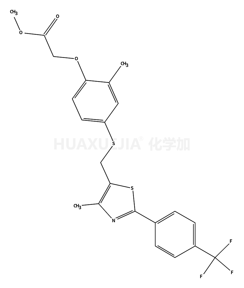 methyl 2-[2-methyl-4-[[4-methyl-2-[4-(trifluoromethyl)phenyl]-1,3-thiazol-5-yl]methylsulfanyl]phenoxy]acetate