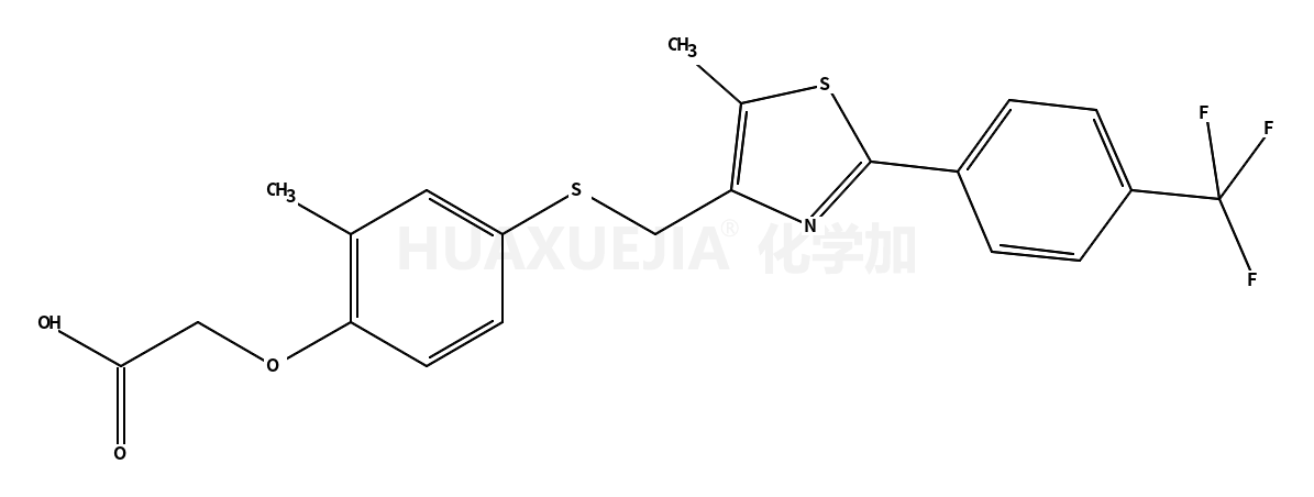 2-(4-((2-(4-(三氟甲基)苯基)-5-甲基噻唑-4-基)甲基硫基)-2-甲基苯氧基)乙酸