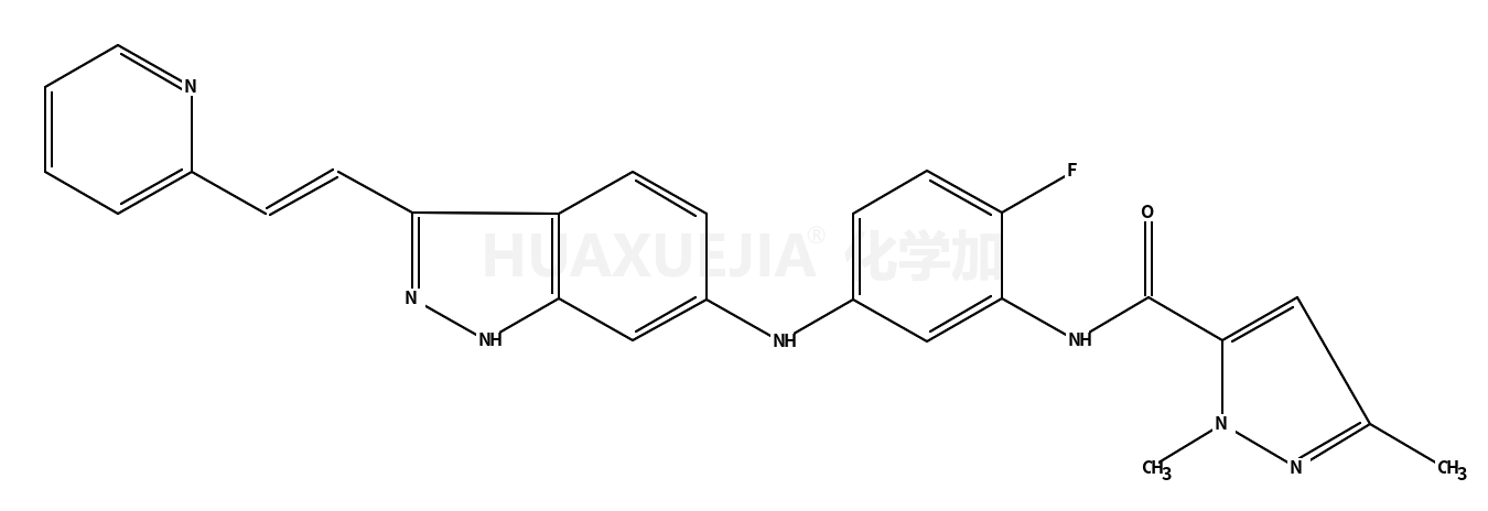 N-[2-氟-5-[[3-[(1E)-2-(2-吡啶基)乙烯基]-1H-吲唑-6-基]氨基]苯基]-1,3-二甲基-1H-吡唑-5-甲酰胺