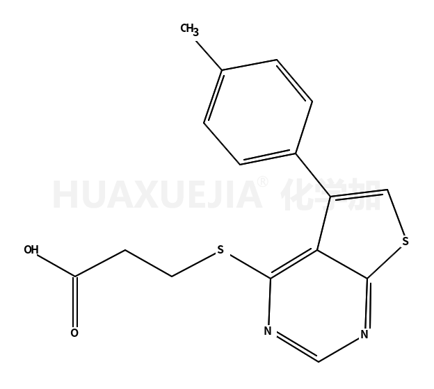 3-[5-(4-methylphenyl)thieno[2,3-d]pyrimidin-4-yl]sulfanylpropanoic acid