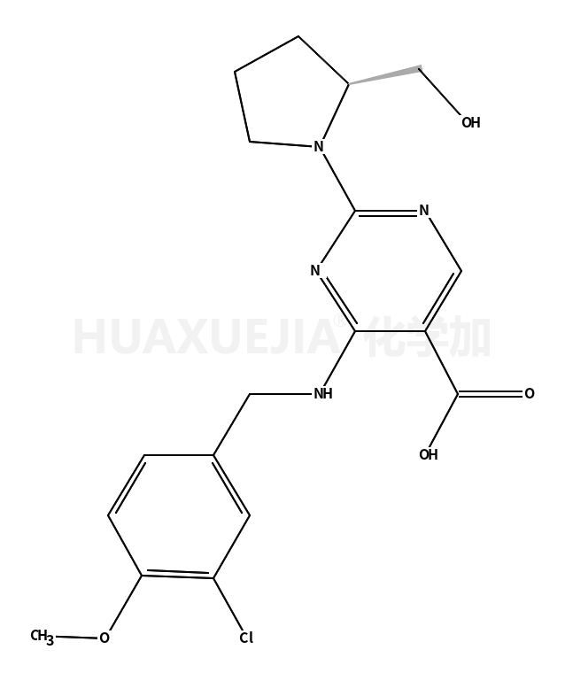 S-4-3-氯-4-甲氧基苄胺-5-羧基-2-2-羟甲基-1-吡咯基嘧啶