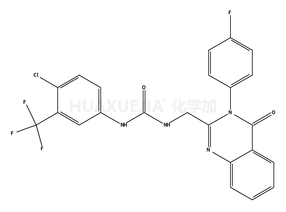 1-4-氯-3-(三氟甲基)苯基-3-3-(4-氟苯基)-4-氧代-喹唑啉-2-甲基脲