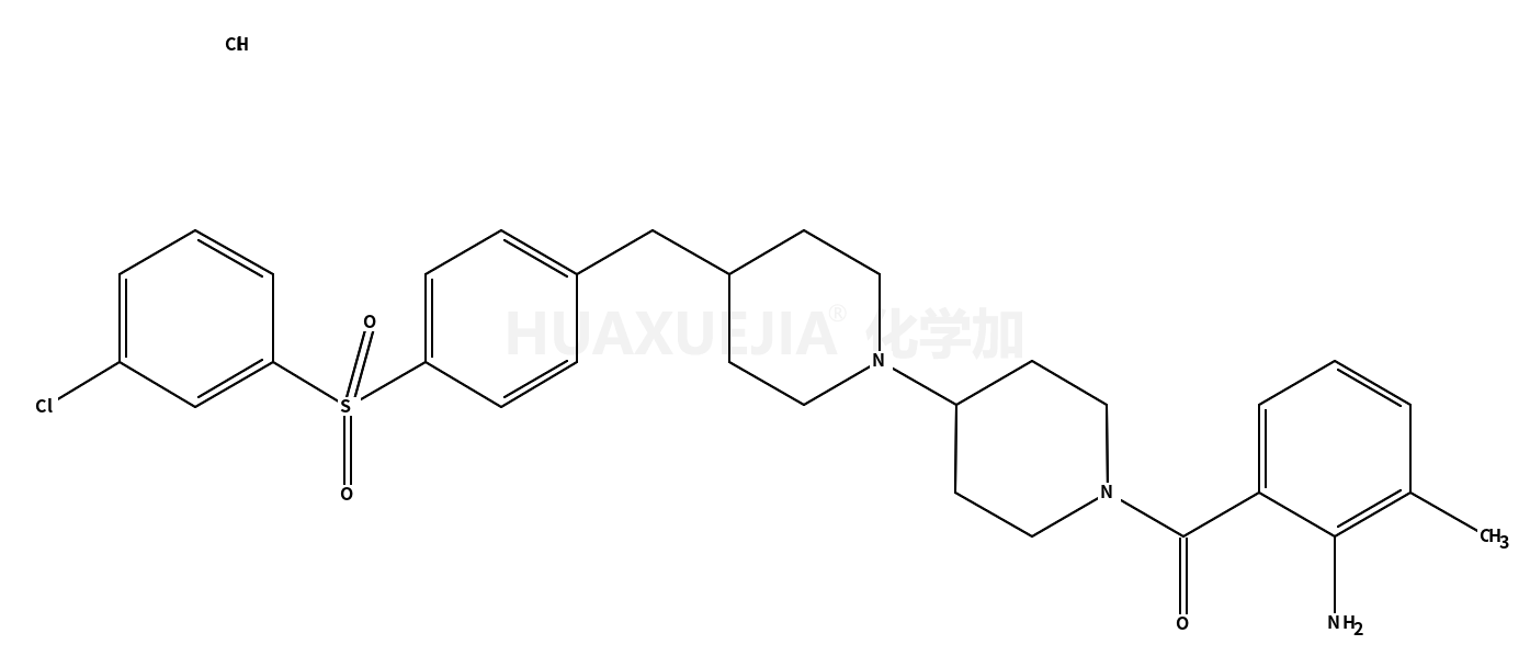 Methanone,(2-amino-3-methylphenyl)[4-[[4-[(3-chlorophenyl)sulfonyl]phenyl]methyl][1,4'-bipiperidin]-1'-yl-,hydrochloride