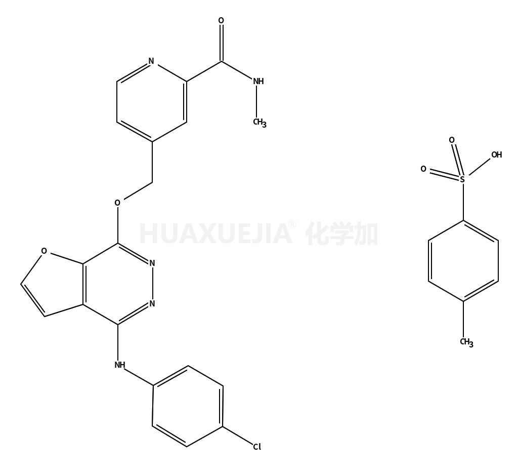 4-[({4-[(4-chlorophenyl)amino]furo[2,3-d]pyridazin-7-yl}oxy)methyl]-N-methyl-2-pyridinecarboxamide 4-methylbenzenesulfonate