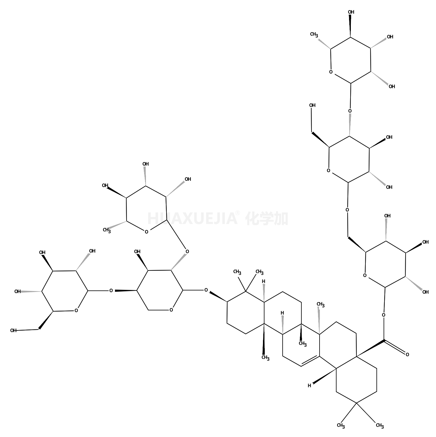 103956-33-8,齐墩果酸-3-O-β-D葡萄糖( 1→3)-α-L-鼠李糖(1→2)-α-L-阿拉伯糖苷