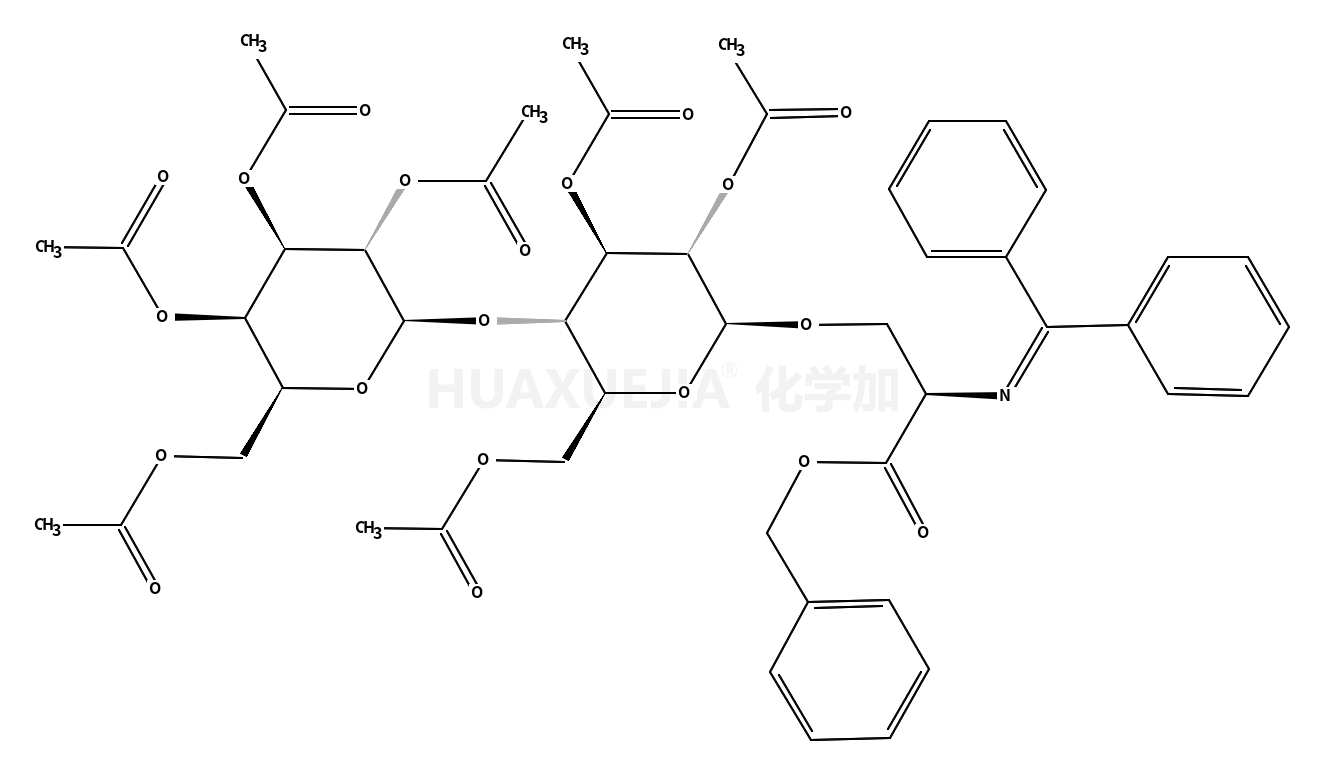 N-二苯亚甲基-O-（2,3,6,2'，3'，4'，6'-庚-O-乙酰基-D-乳糖基）-L-丝氨酸苄酯