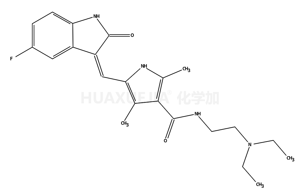 N-(2-二乙胺基乙基)-5-(5-氟-2-氧代-1,2-二氢吲哚-3-基亚甲基)-2,4-二甲基-1H-吡咯-3-甲酰胺