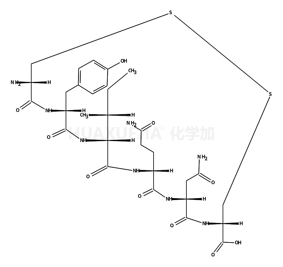 CYS-TYR-ILE-GLN-ASN-CYS: CYIQNCDISULFIDE BRIDGE CYS1-CYS6