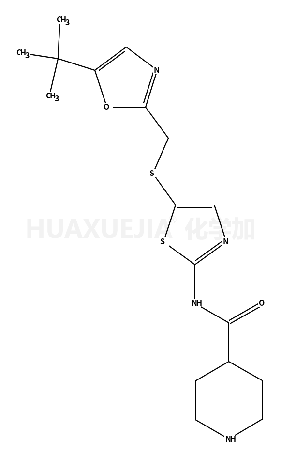 N-[5-[(5-叔丁基-1,3-恶唑-2-基)甲硫基]-1,3-噻唑-2-基]哌啶-4-甲酰胺