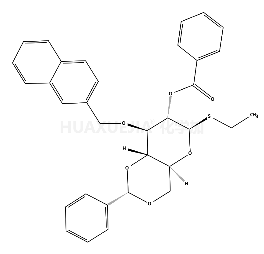 乙基 4,6-O-苯亚甲基-3-O-(2-甲基萘基)-2-O-苯甲酰基-1-硫代-β-D-吡喃葡萄糖苷