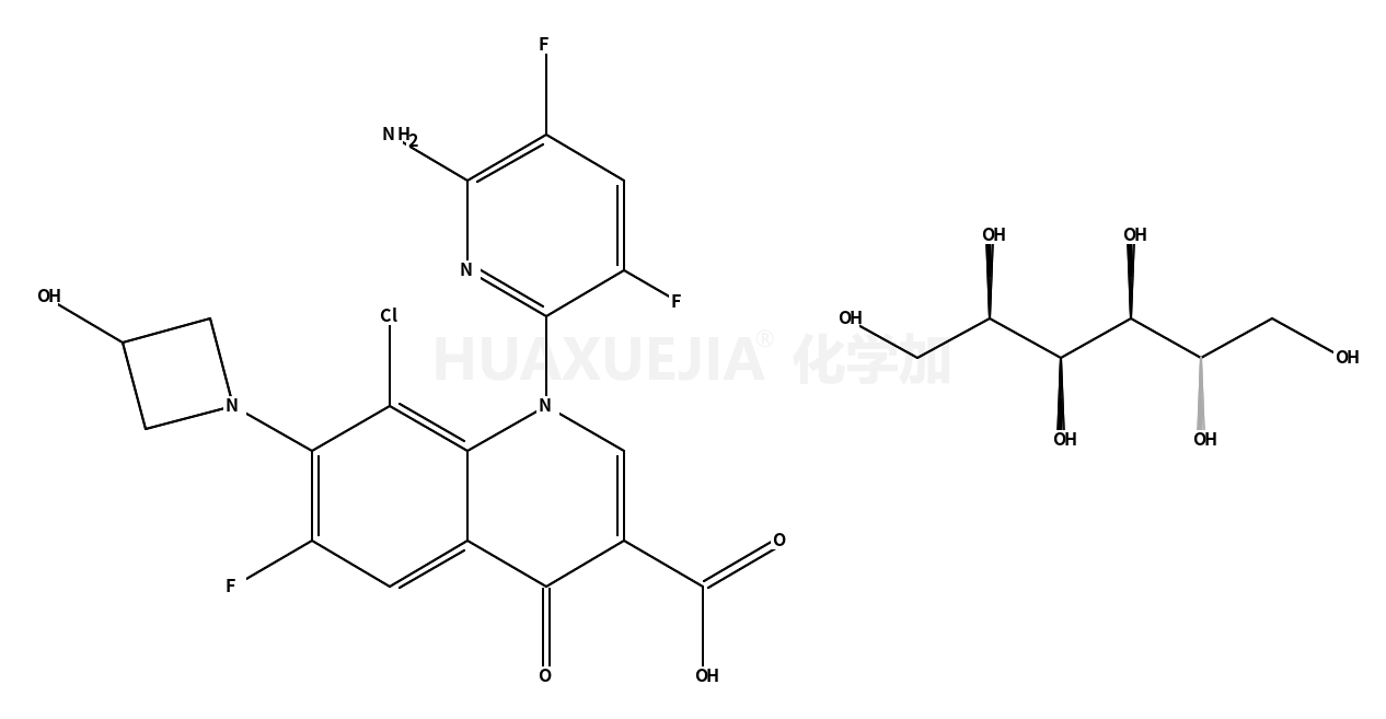 1-(6-amino-3,5-difluoropyridin-2-yl)-8-chloro-6-fluoro-7-(3-hydroxyazetidin-1-yl)-4-oxoquinoline-3-carboxylic acid,(2R,3R,4R,5S)-6-(methylamino)hexane-1,2,3,4,5-pentol