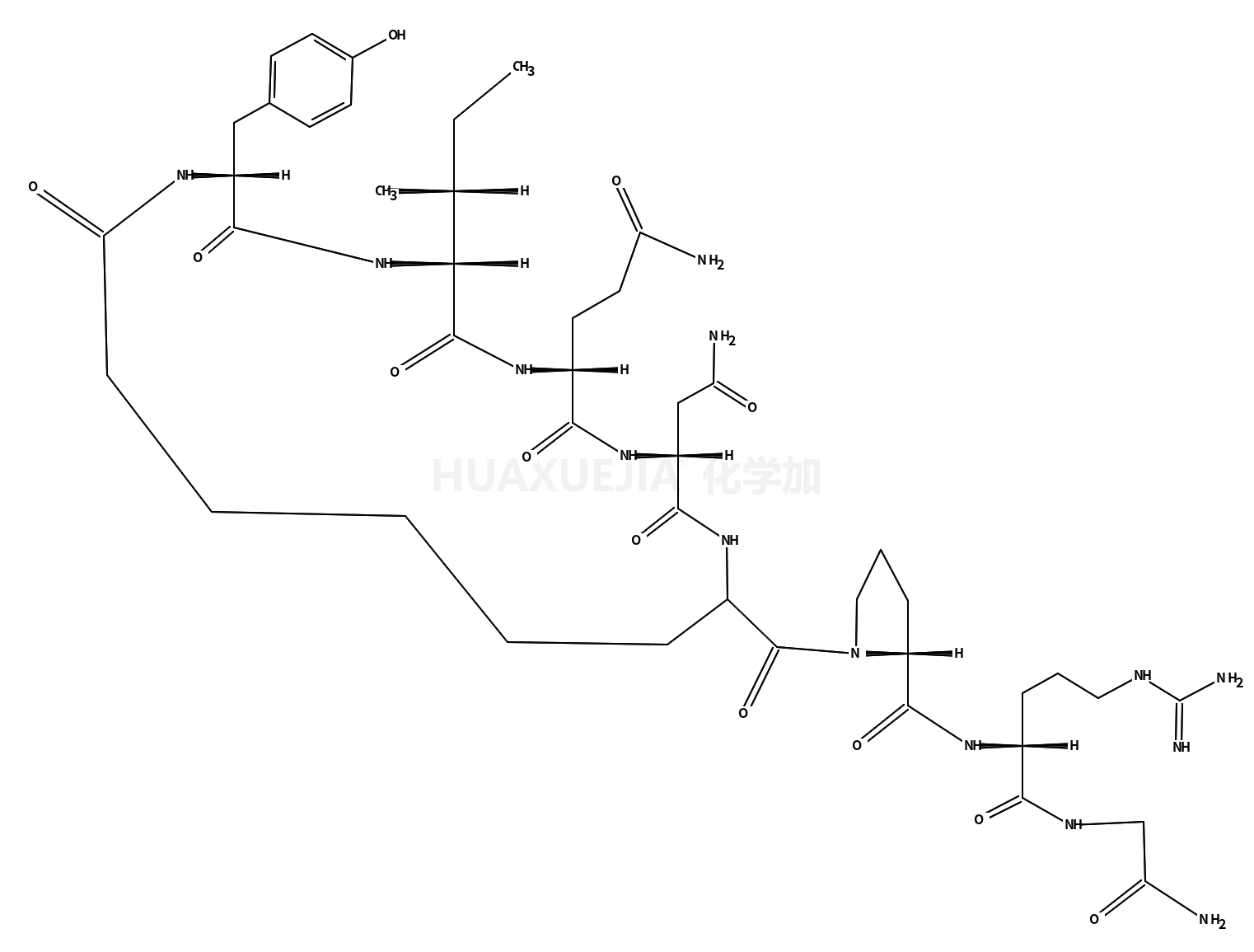 TYR-ILE-GLN-ASN-ASU-PRO-ARG-GLY-NH2